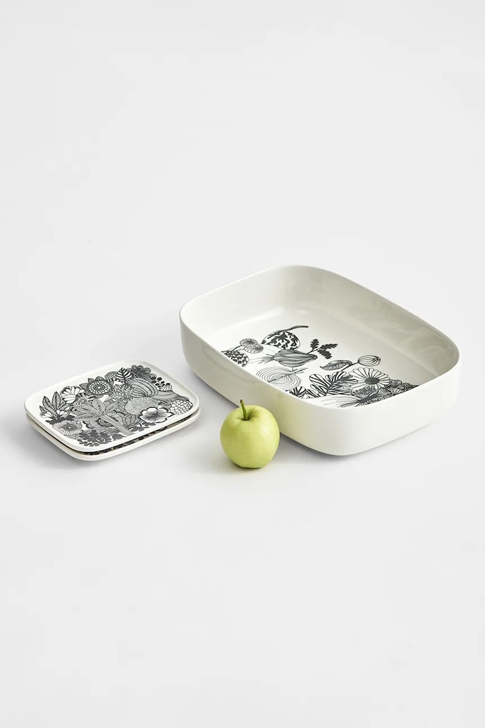 Marimekko farfurie pentru servire din gresie 15 x 12 cm 067845.090 negru AA00