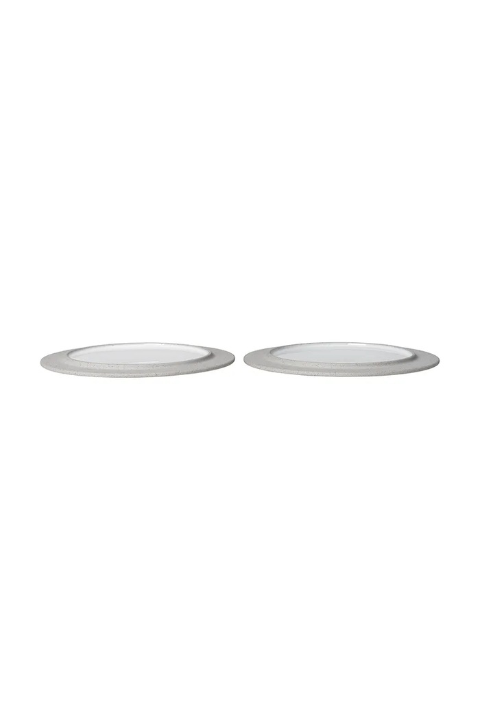 Ferm Living Zestaw talerzy do deserów z kamionki Sonae 22 cm szary 1104273003