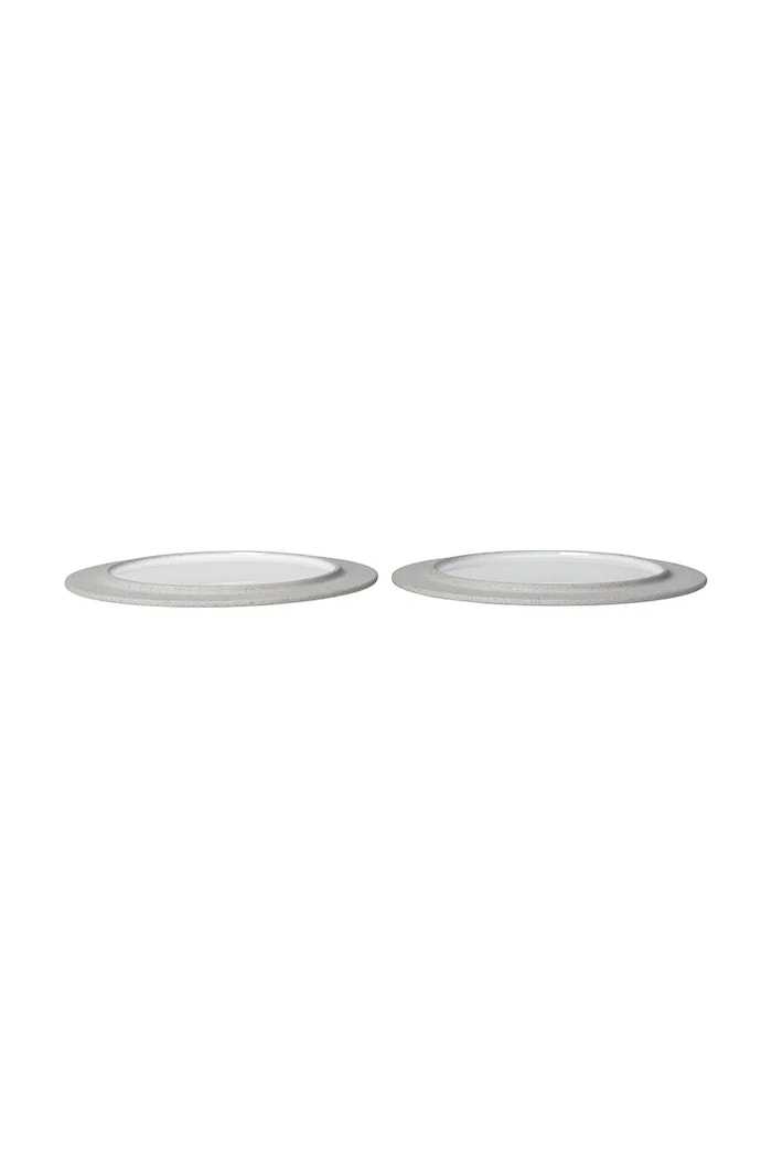 Ferm Living Zestaw talerzy do deserów z kamionki Sonae 22 cm szary 1104273003