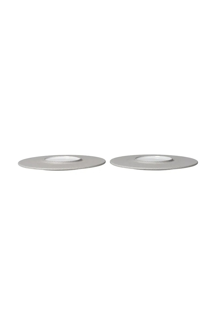 Ferm Living Zestaw talerzy do deserów z kamionki Sonae 22 cm 1104273003 szary AA00