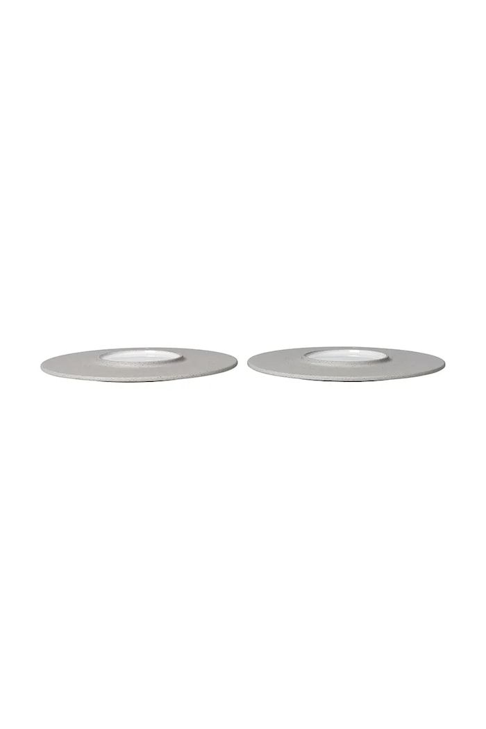 Ferm Living Zestaw talerzy do deserów z kamionki Sonae 22 cm 1104273003 szary AA00