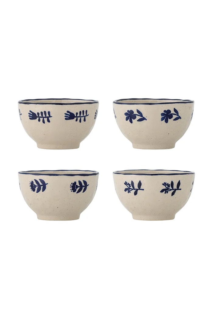 Bloomingville Zestaw misek z kamionki 11 x 6 cm biały 82073191