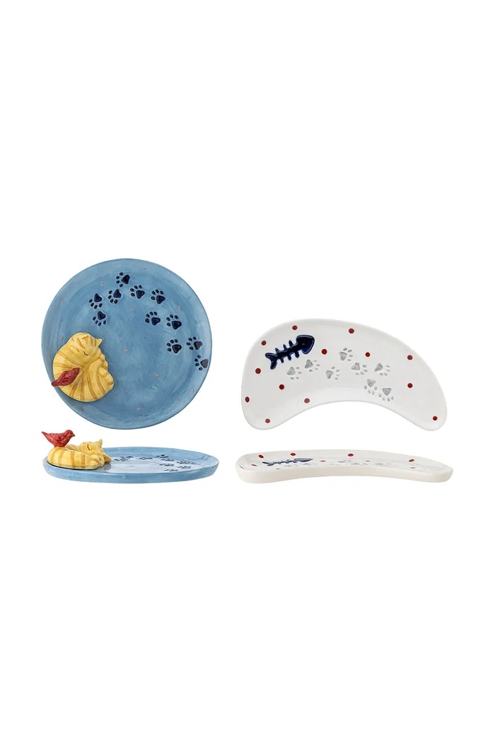 Komplet talerzy do serwowania z kamionki Bloomingville 82063378 multicolor