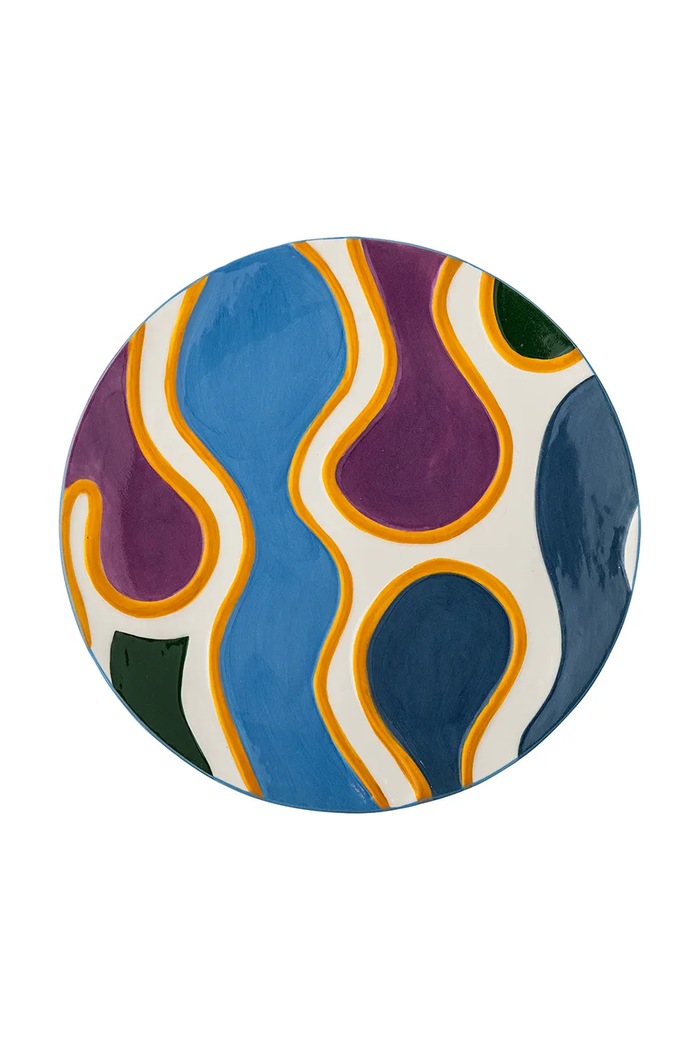 Bloomingville zestaw talerzy z kamionki 18 x 1 cm 82063469 multicolor AA00