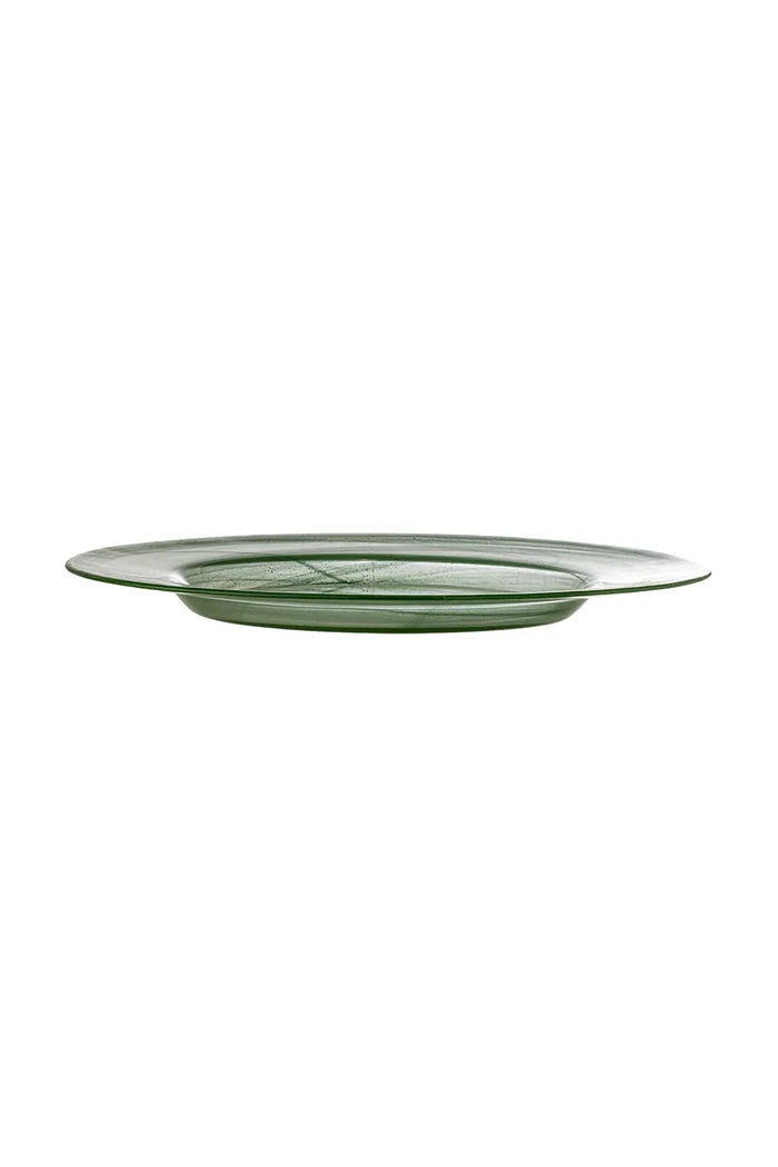Bloomingville zestaw talerzy ze szkła barwionego 33 x 2,5 cm 82069574 zielony AA00