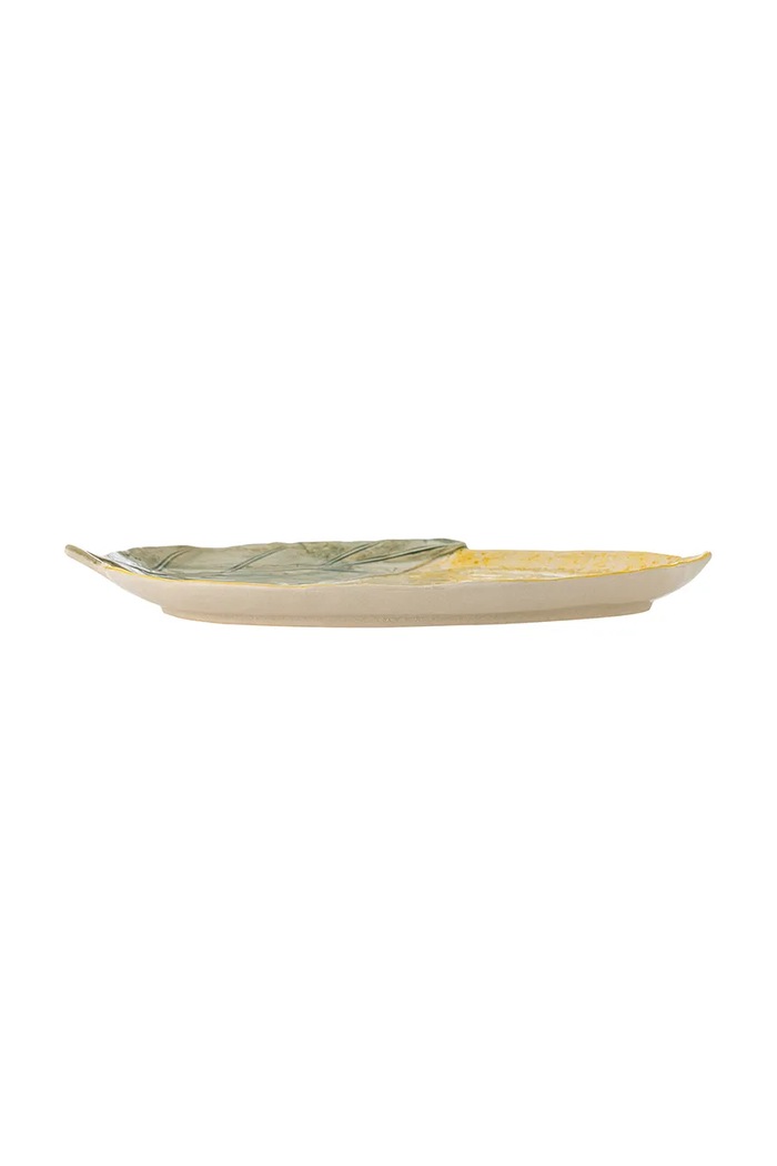 Bloomingville talerz do serwowania z kamionki 32 x 3 x 22,5 cm 82073222 żółty AA00