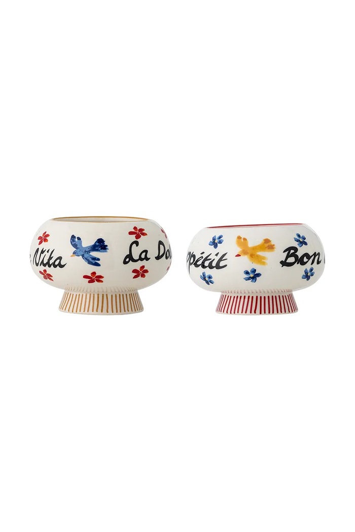 Kuchnia i bar Bloomingville Zestaw misek z kamionki 13 x 9 cm 82063450 multicolor