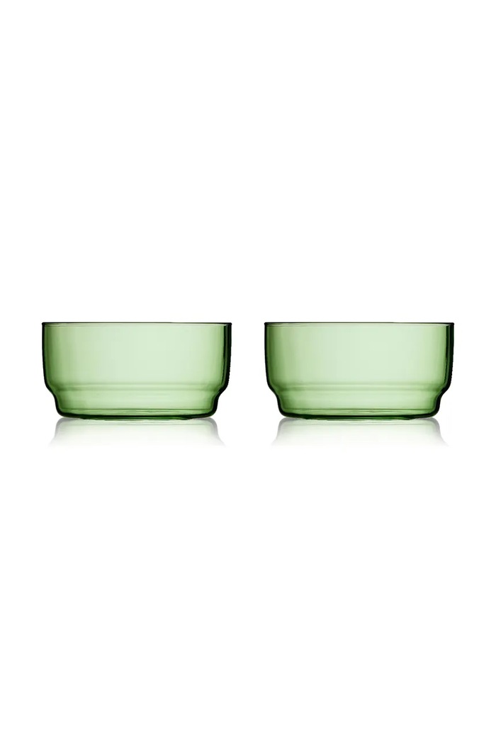 Lyngby Glas zestaw miseczek ze szkła barwionego 12 cm zielony 32370