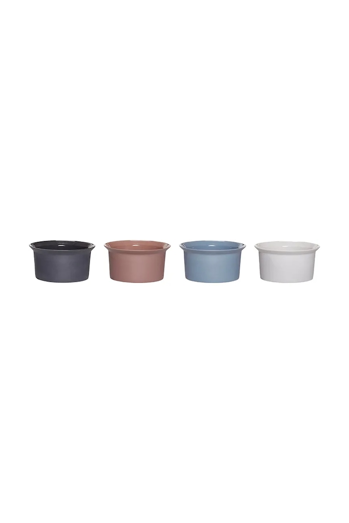 Hübsch zestaw misek z porcelany 12 x 6 cm multicolor 320603