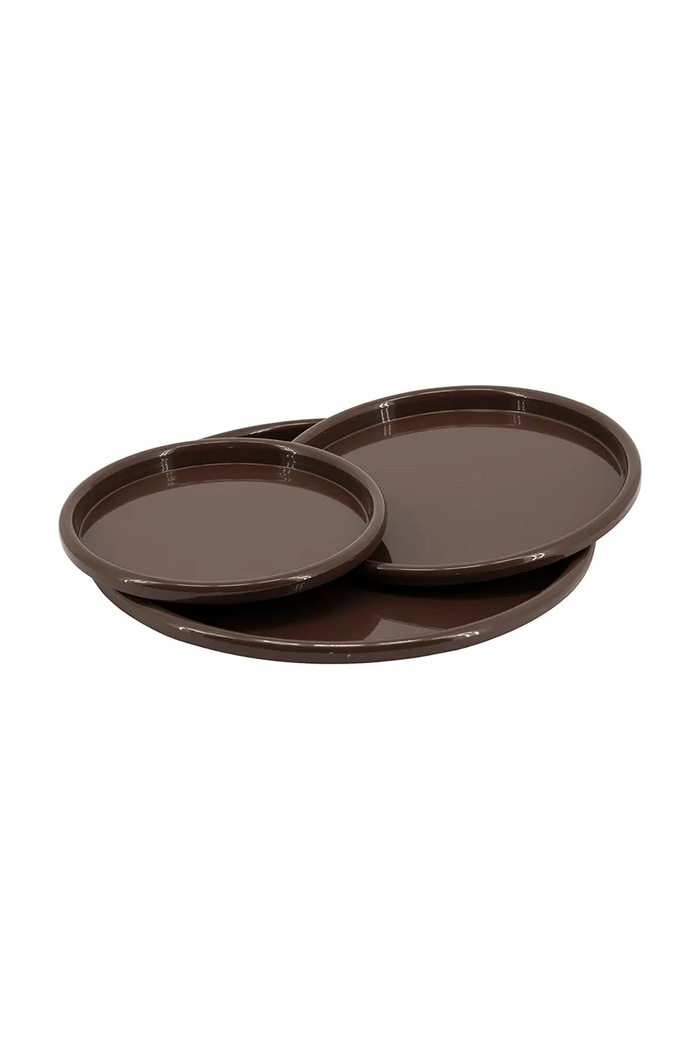 By-Boo komplet krožnikov za serviranje iz železa 260109 rjava AA00