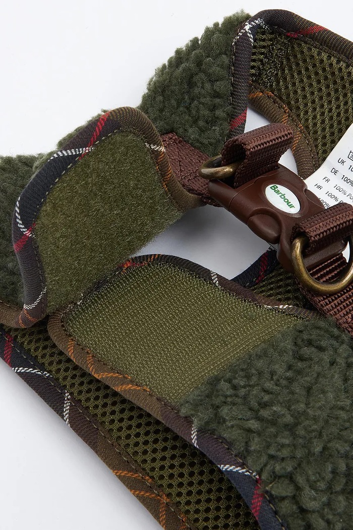 Lifestyle Barbour pettorina per cane Fleece Harness DAC0106 verde