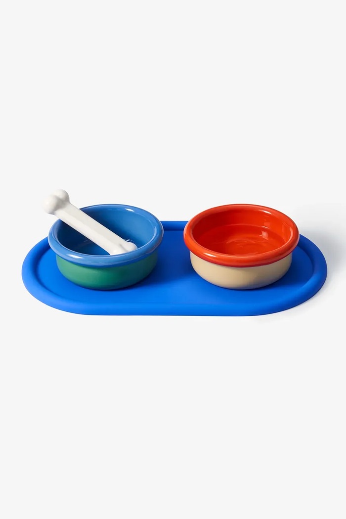 Set zdjelica s postoljem za kućnog ljubimca Areaware Every Pet Eats Set 3 elementy šarena AWPBSM