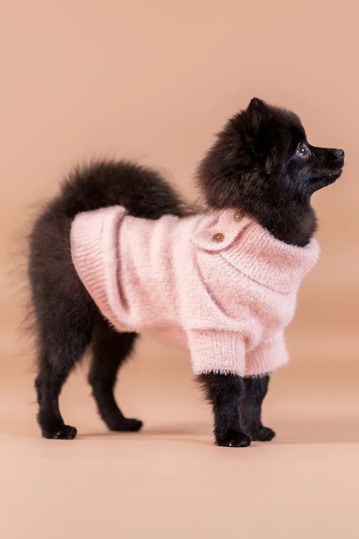 PAIKKA pulover pentru cățel Furry Knit Sweater 45 x 20 x 1,9 cm roz 1042103
