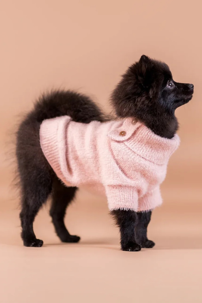 PAIKKA pulover pentru cățel Furry Knit Sweater 45 x 20 x 1,9 cm roz 1042103