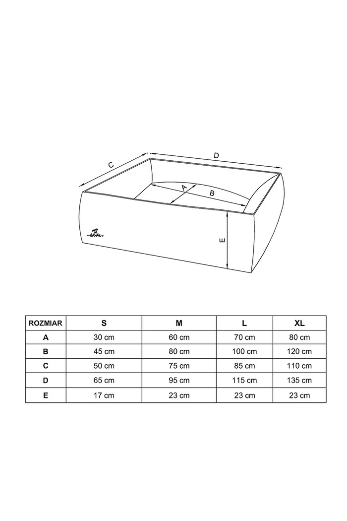 Bebobi legowisko ortopedyczne dla pupila Sono 95 x 75 x 23 cm SPLMWSC