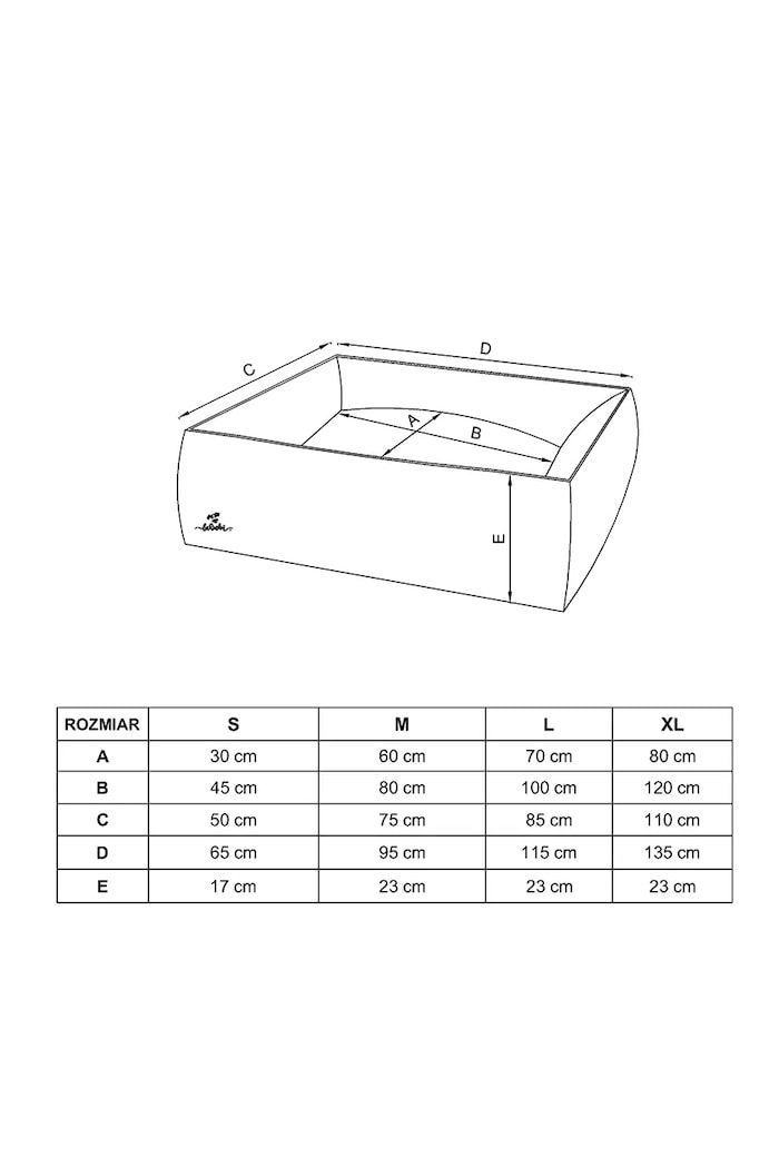 Bebobi legowisko ortopedyczne dla pupila SOno 115 x 85 x 23 cm SPLLWSC czarny