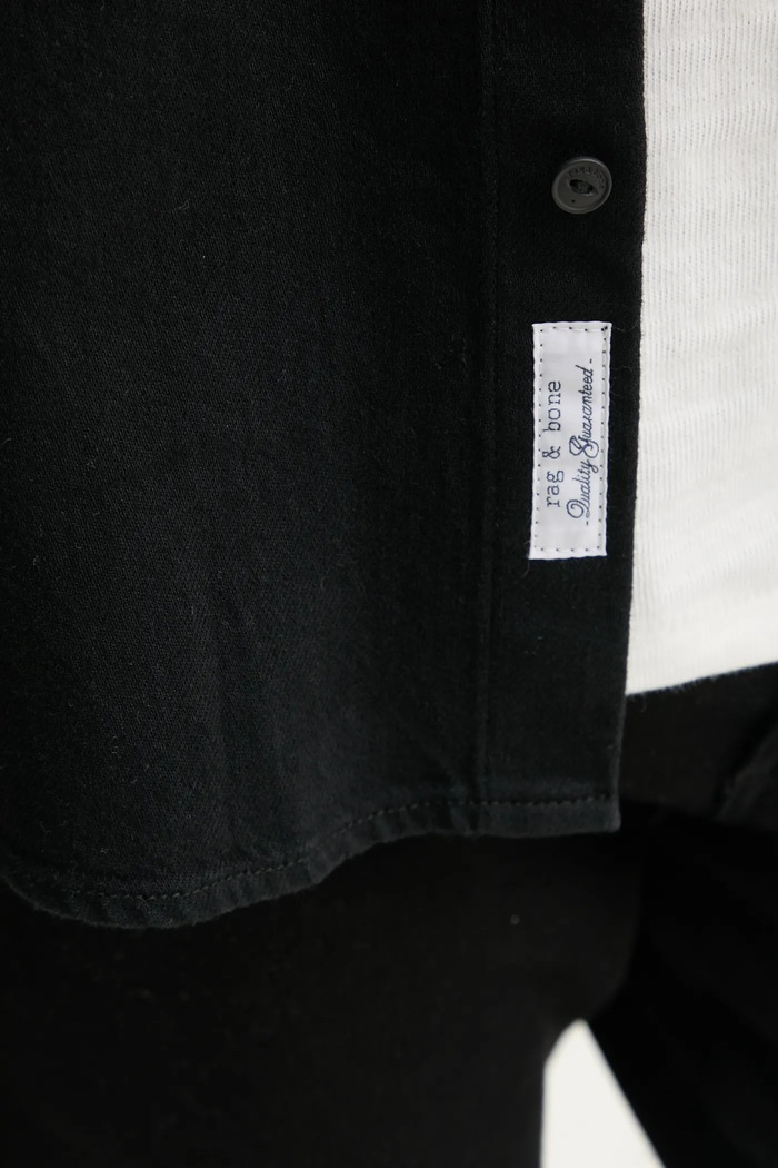 Košile Rag & Bone MED24F0004ZDBL modrá