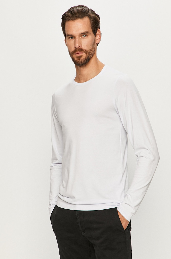 Jack & Jones - Tričko s dlouhým rukávem s elastanem bílá 12059220