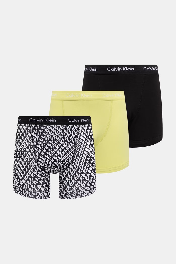 Calvin Klein Underwear μποξεράκι ανδρικό βαμβακερό με ελαστάν 3-pack κίτρινο 0000U2662G