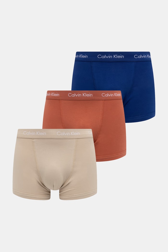 Calvin Klein Underwear Μποξεράκι ανδρικό βαμβακερό με ελαστάν 3-pack μπλε 0000U2662G