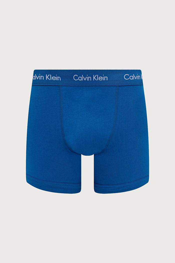 Abbigliamento Calvin Klein Underwear Boxer da uomo in cotone con elastan pacco da 3 0000U2662G blu