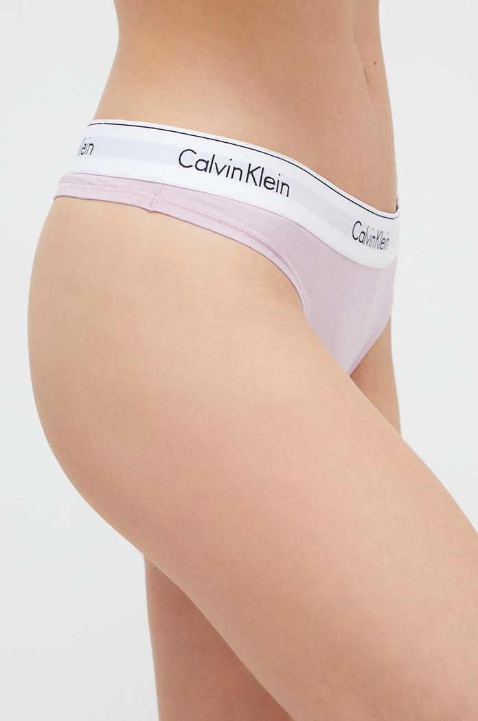 Calvin Klein Underwear stringi 0000F3786E fioletowy AA00