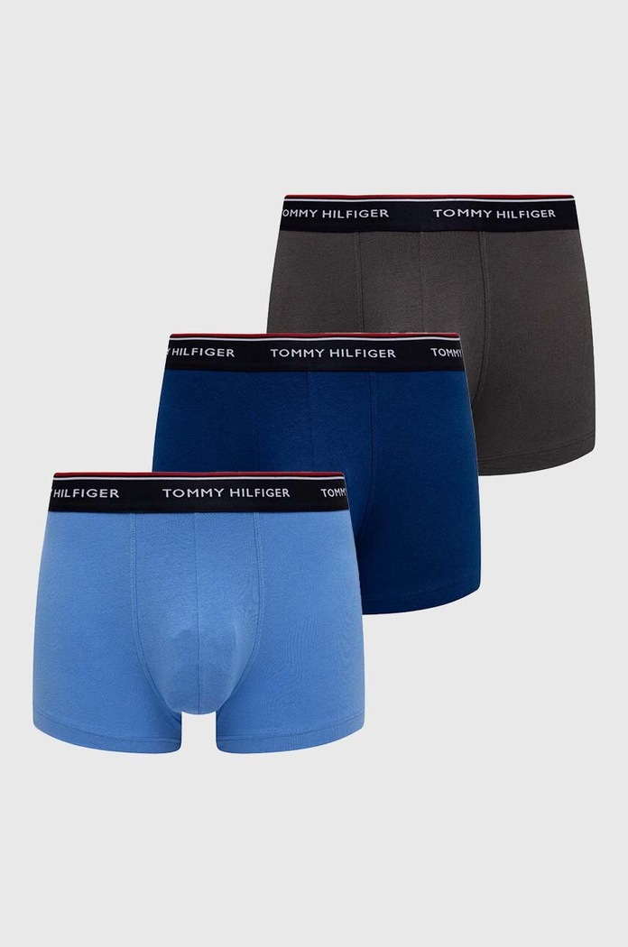 Boxerky Tommy Hilfiger 3-pak pletenina modrá 1U87903842