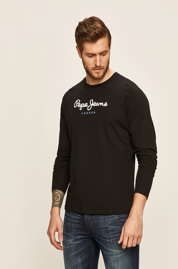 Pepe Jeans - Longsleeve print negru PM501321
