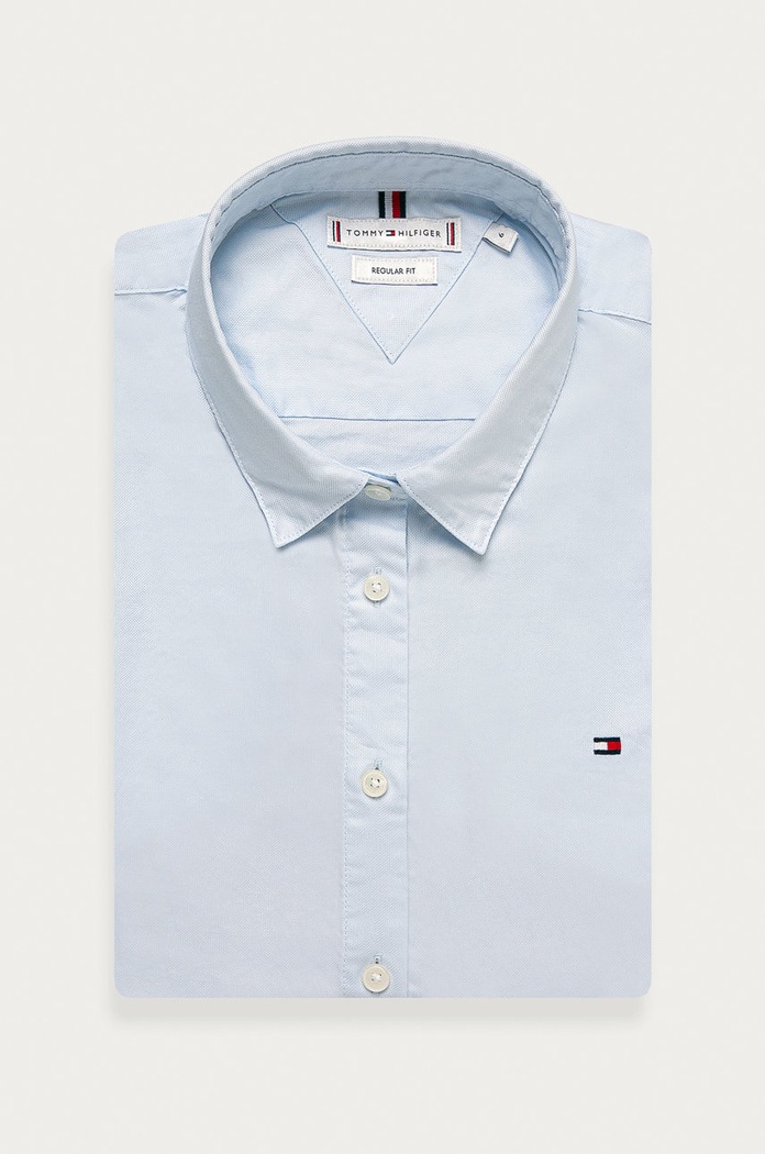 Tommy Hilfiger koszula bawełniana bawełna niebieski 1M87647512