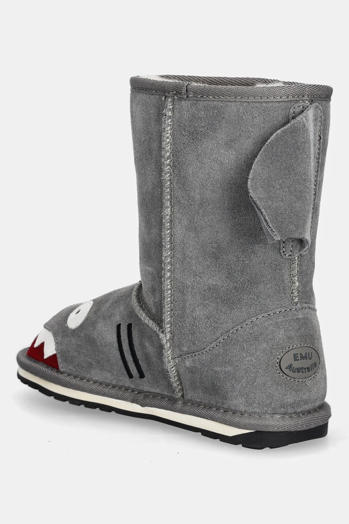 Dievča Emu Australia - Detské čižmy Shark Putt K10589.PUTT sivá