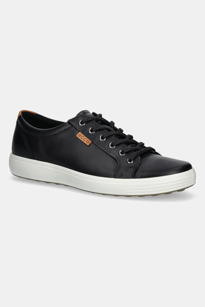 Ecco sneakers din piele Soft 7 Men Black Droid mic de statură negru 43000401001