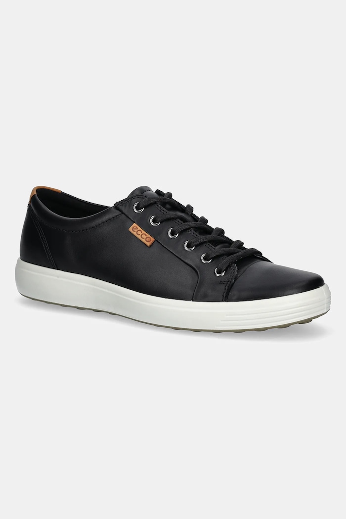 Ecco sneakers din piele Soft 7 Men Black Droid mic de statură negru 43000401001