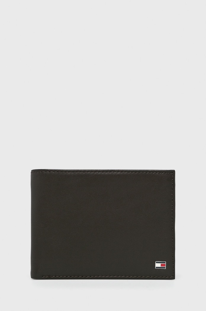 Tommy Hilfiger Portfel skórzany AM0AM00652 brązowy AM0AM00652