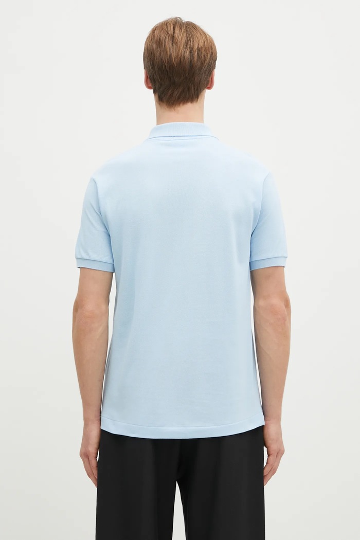 Дрехи Памучна тениска с яка Lacoste L1212 син