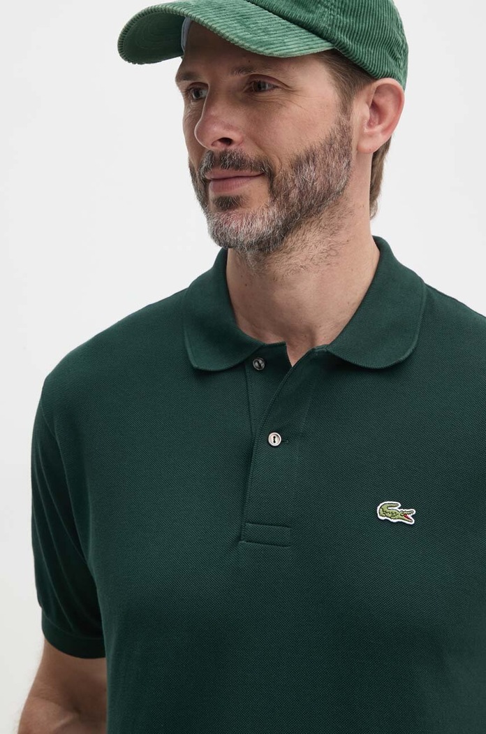 Βαμβακερό μπλουζάκι πόλο Lacoste πράσινο L1212