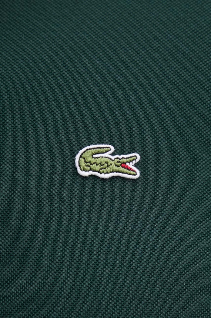 Βαμβακερό μπλουζάκι πόλο Lacoste L1212 πράσινο