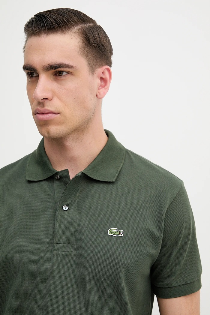 Lacoste polo de bumbac verde L1212