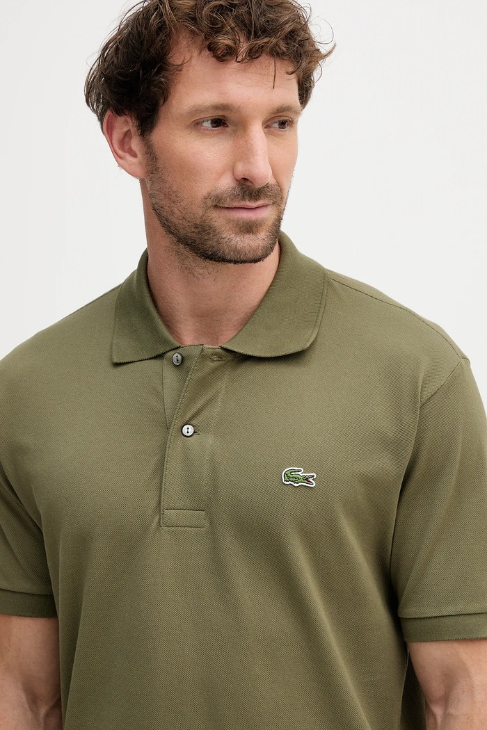 Ρούχα Βαμβακερό μπλουζάκι πόλο Lacoste L1212 πράσινο