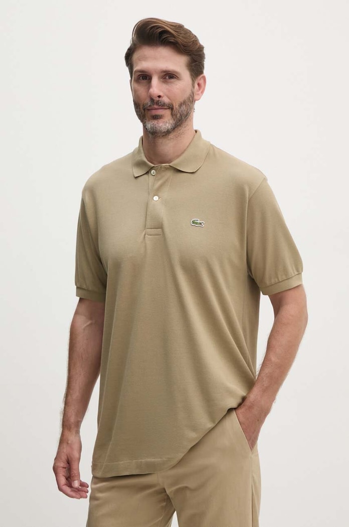 Βαμβακερό μπλουζάκι πόλο Lacoste πράσινο L1212