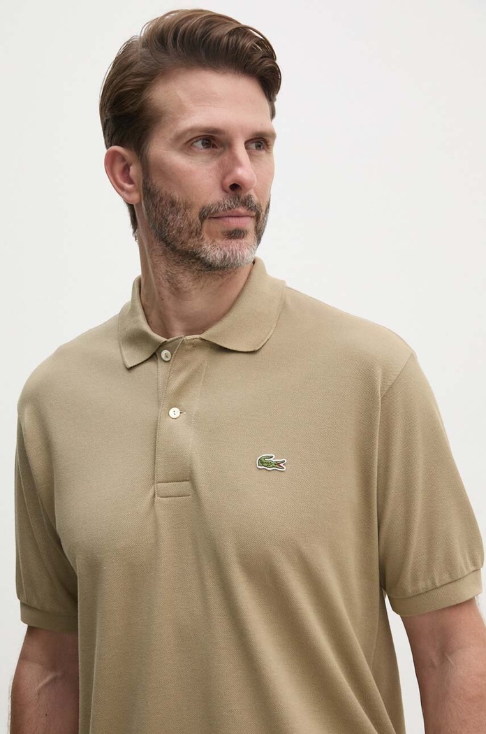 Βαμβακερό μπλουζάκι πόλο Lacoste πράσινο L1212