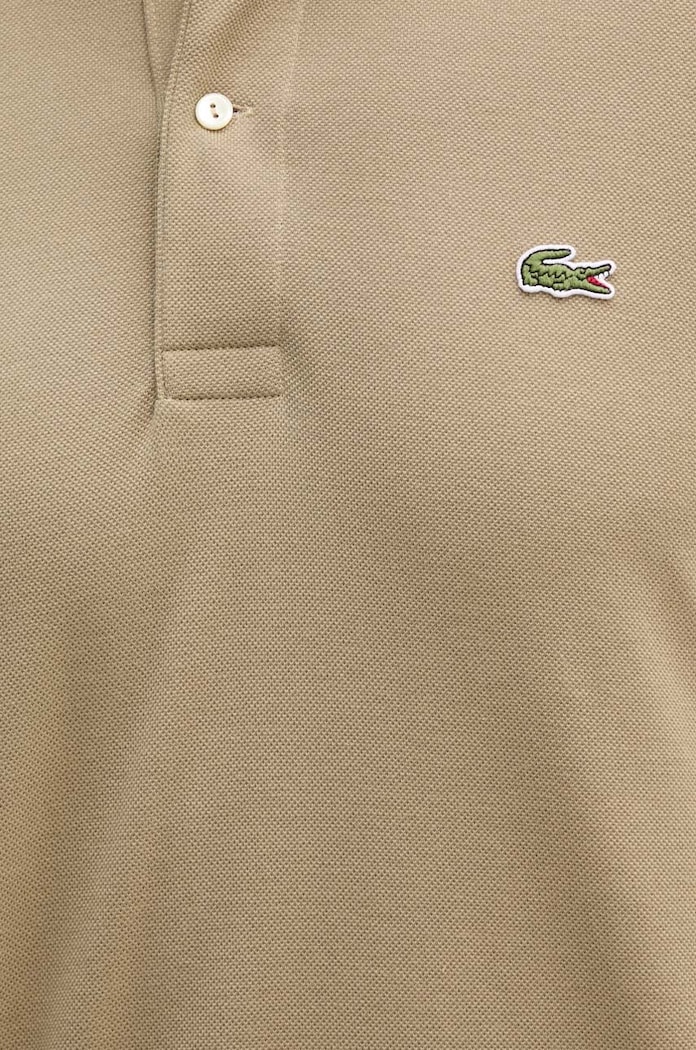 Βαμβακερό μπλουζάκι πόλο Lacoste L1212 πράσινο