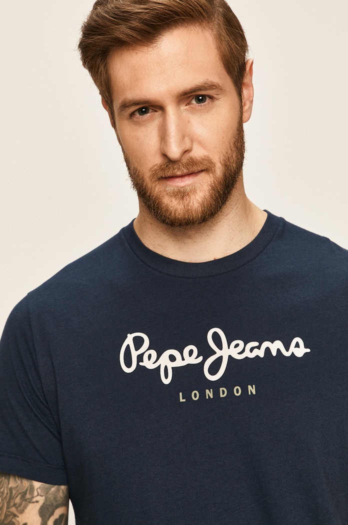 T-shirt Pepe Jeans PM500465 granatowy
