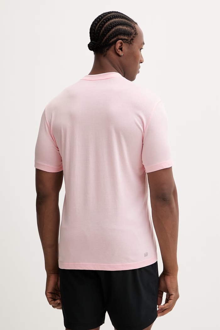 Abbigliamento Lacoste t-shirt in cotone da uomo TH7618 rosa