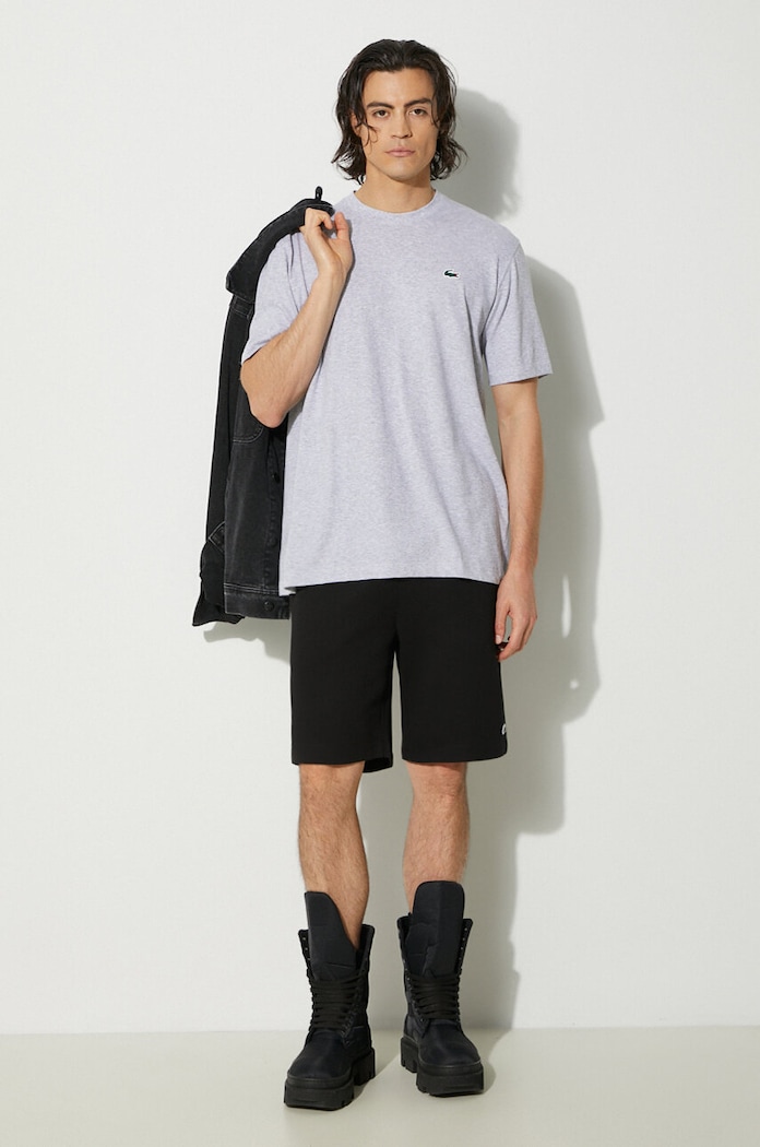 Lacoste t-shirt in cotone da uomo TH7618 grigio SS26