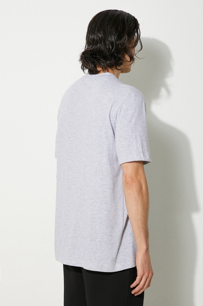 Abbigliamento Lacoste t-shirt in cotone da uomo TH7618 grigio