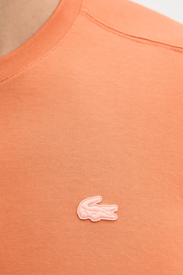 Lacoste T-shirt bawełniany męski TH7618 pomarańczowy