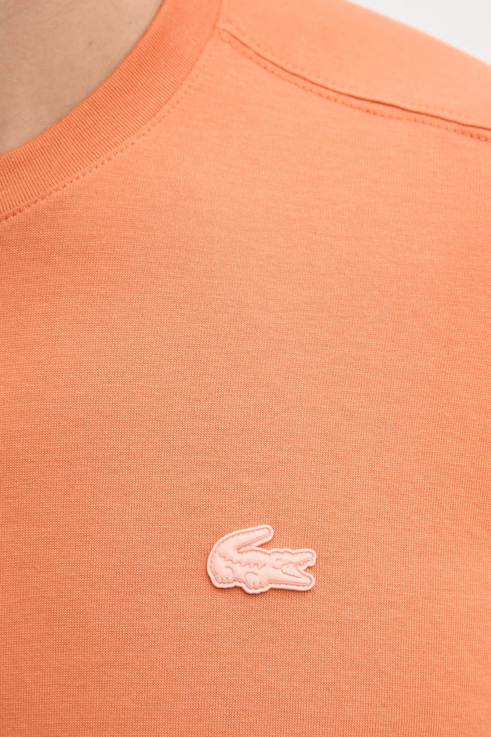 Lacoste T-shirt bawełniany męski TH7618 pomarańczowy