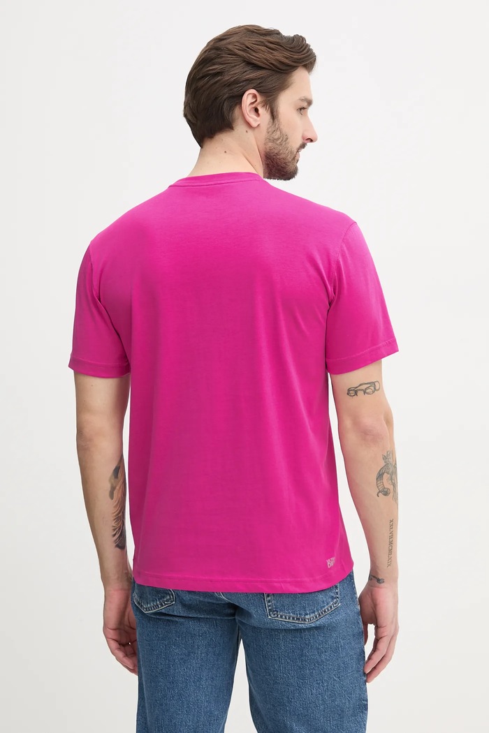Abbigliamento Lacoste t-shirt in cotone da uomo TH7618 rosa