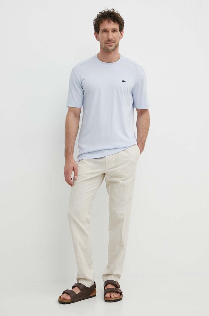 Lacoste тениска мъжка от памук TH7618 син SS26