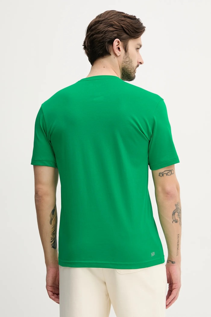 Ρούχα Lacoste t-shirt ανδρικό βαμβακερό TH7618 πράσινο
